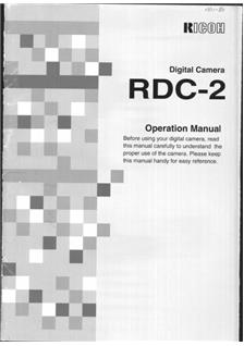 Ricoh RDC 2 manual. Camera Instructions.